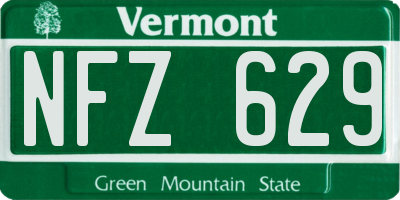 VT license plate NFZ629