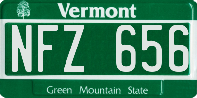 VT license plate NFZ656