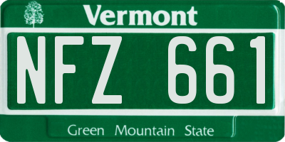 VT license plate NFZ661