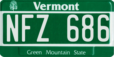 VT license plate NFZ686