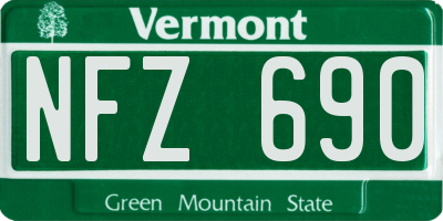 VT license plate NFZ690