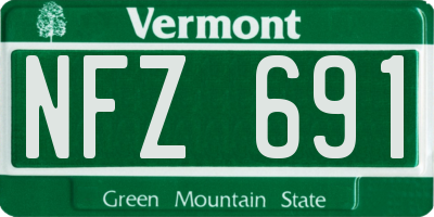 VT license plate NFZ691