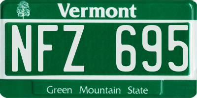 VT license plate NFZ695