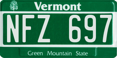 VT license plate NFZ697