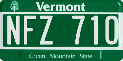 VT license plate NFZ710