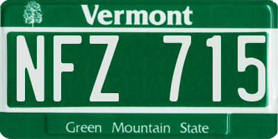 VT license plate NFZ715
