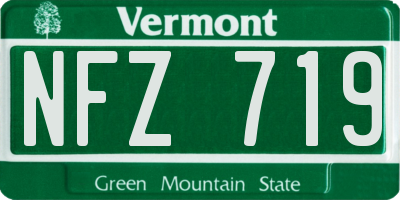 VT license plate NFZ719