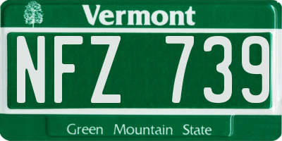 VT license plate NFZ739