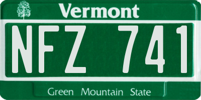 VT license plate NFZ741