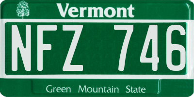 VT license plate NFZ746