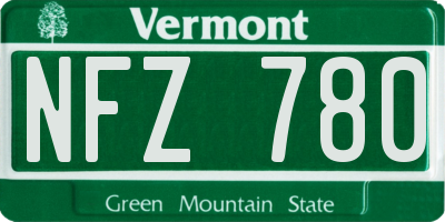 VT license plate NFZ780