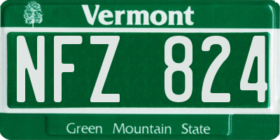 VT license plate NFZ824