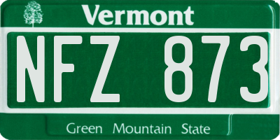 VT license plate NFZ873