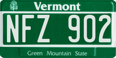 VT license plate NFZ902