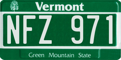 VT license plate NFZ971