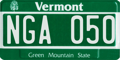 VT license plate NGA050
