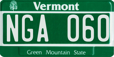VT license plate NGA060