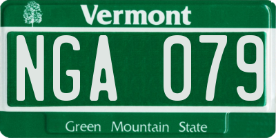 VT license plate NGA079