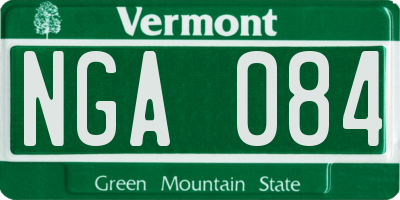 VT license plate NGA084