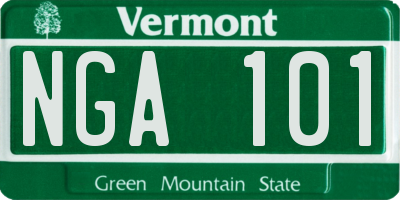 VT license plate NGA101