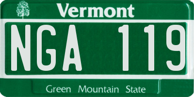 VT license plate NGA119