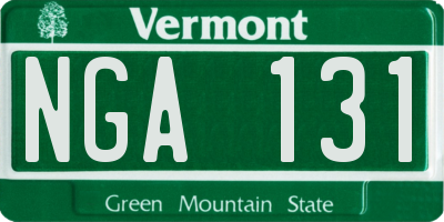 VT license plate NGA131