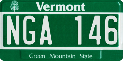 VT license plate NGA146
