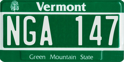 VT license plate NGA147