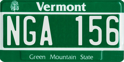 VT license plate NGA156