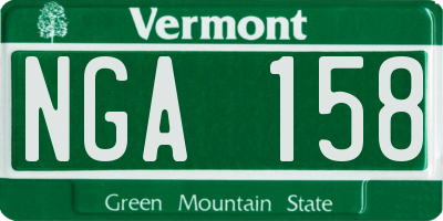 VT license plate NGA158