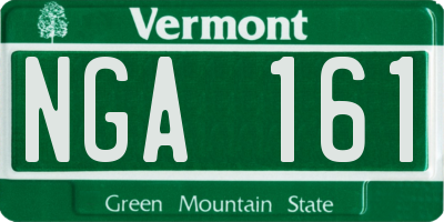 VT license plate NGA161
