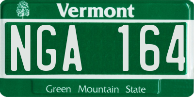 VT license plate NGA164