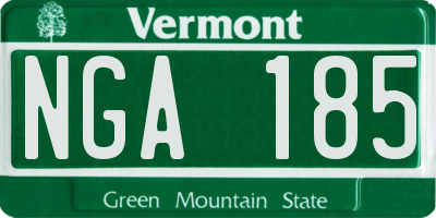 VT license plate NGA185