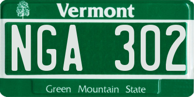 VT license plate NGA302