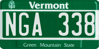 VT license plate NGA338