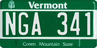 VT license plate NGA341
