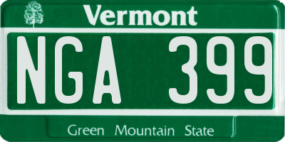 VT license plate NGA399