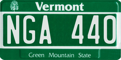 VT license plate NGA440