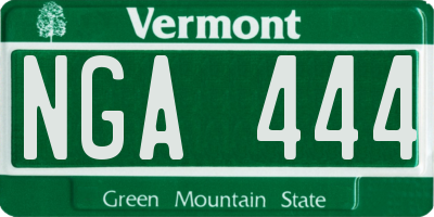 VT license plate NGA444