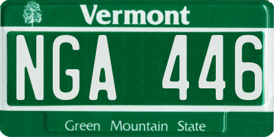VT license plate NGA446