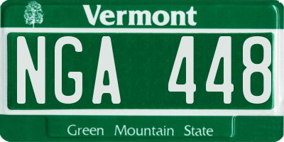 VT license plate NGA448