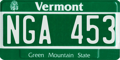 VT license plate NGA453