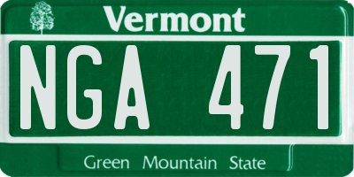 VT license plate NGA471