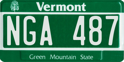 VT license plate NGA487
