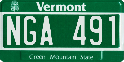 VT license plate NGA491