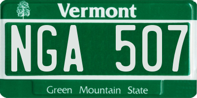 VT license plate NGA507