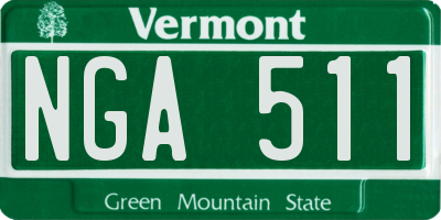 VT license plate NGA511