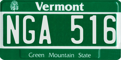 VT license plate NGA516