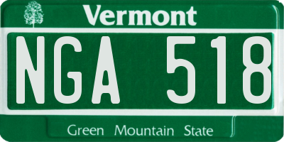 VT license plate NGA518