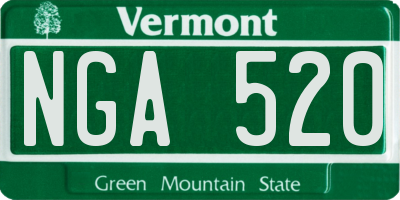 VT license plate NGA520